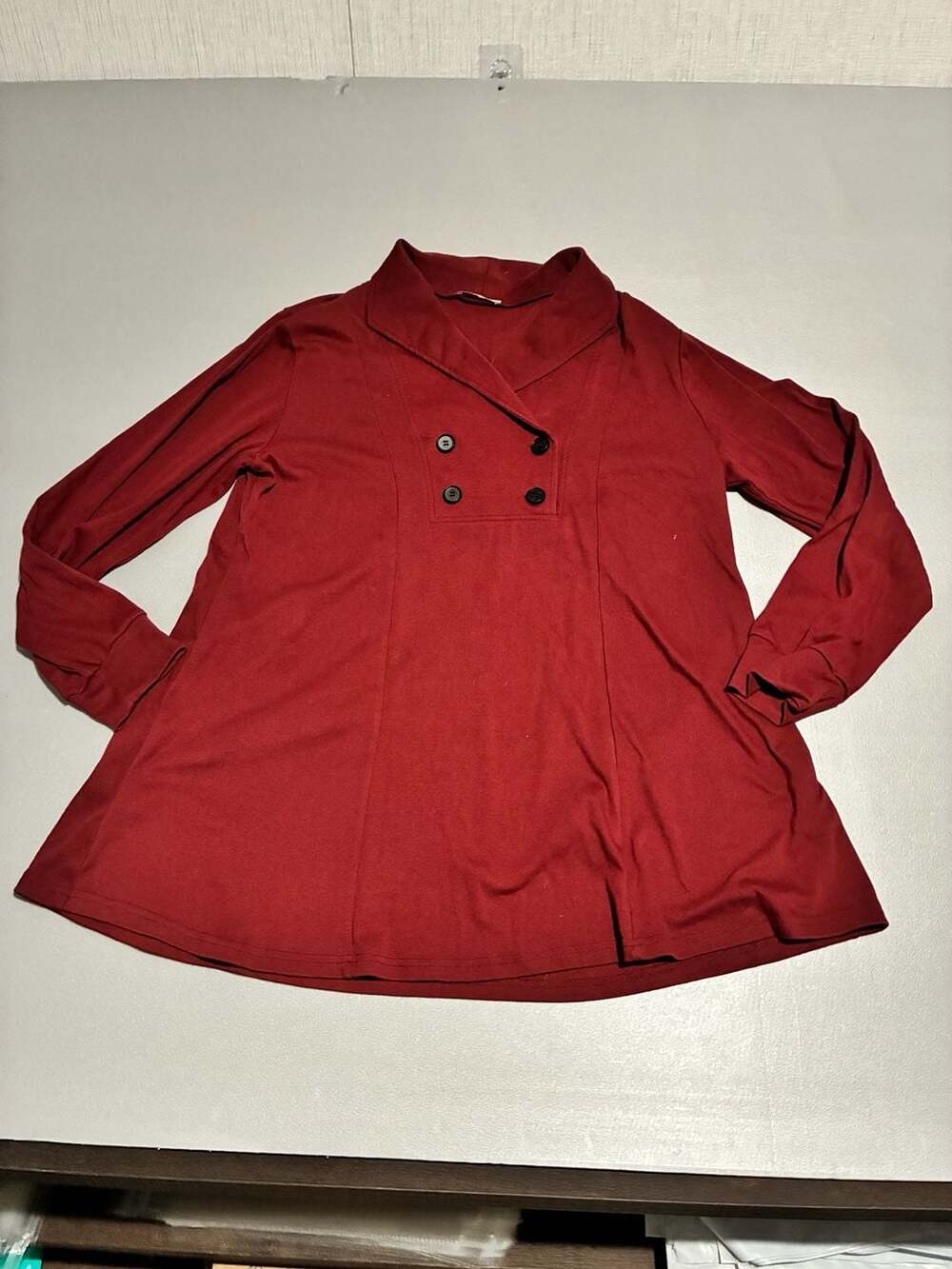 Bebonnie Women's Fall Long Sleeve Cowl Neck Button Tunic Tops Lightweight